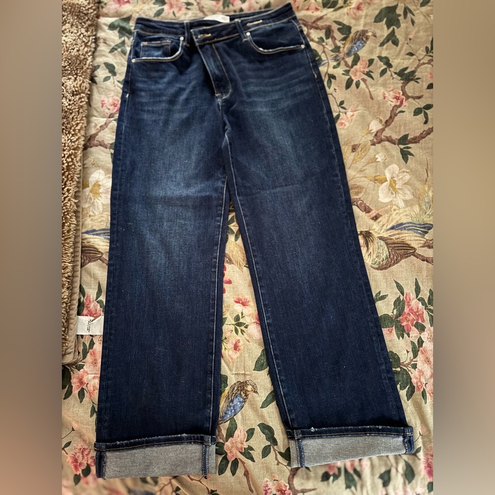 Classic Navy Cropped Jeans